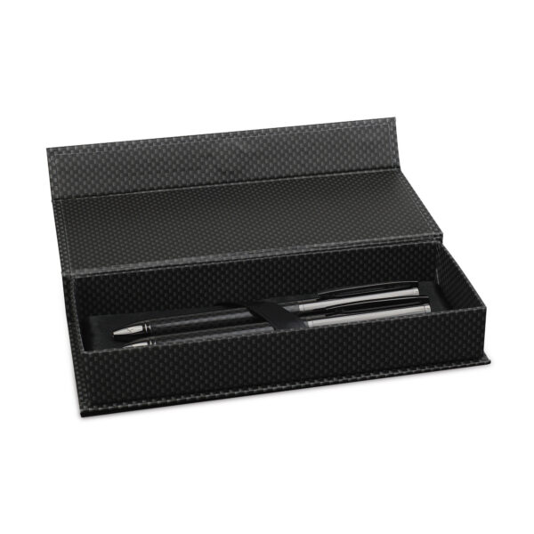 CARBON FIBRE BALL PEN AND ROLLERBALL SET