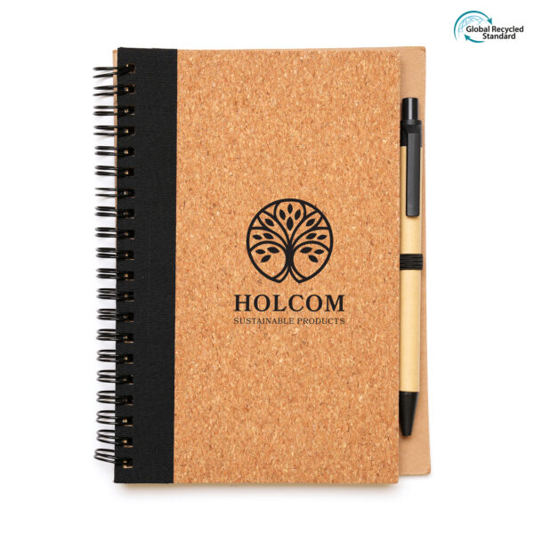 B6 CORK NOTEBOOK AND PLA BIOPLASTIC PEN