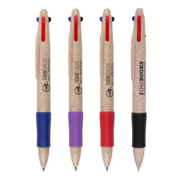 WHEAT QUAD 4 COLOUR BALL PEN