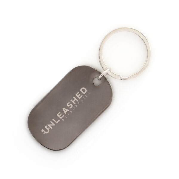 METAL DOG TAG STYLE KEYRING